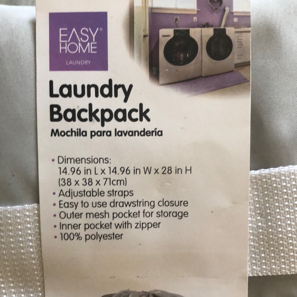 Gray Laundry Backpack - Picture 4 of 5